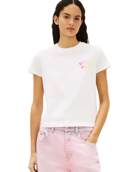 Tee-shirt Femme Bubble Logo Ecru