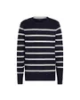 Pull col rond Homme DC HORIZONTAL STRIPE Bleu Marine/Ivoire