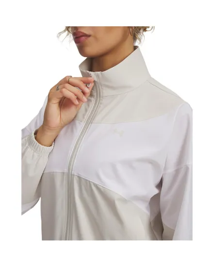 Veste zip Femme UA RIVAL WOVEN JACKET Blanc