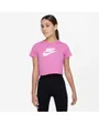 T-shirt manches courtes Enfant G NSW TEE CROP FUTURA Rose