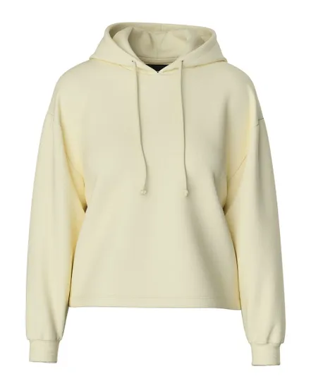 Sweat à capuche manches longues Femme PCCHILLI LS HOODIE NOOS BC Beige