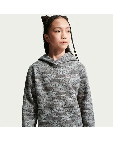 Sweat Junior garcon K NSW CLUB FLC PO HDY AOP Gris