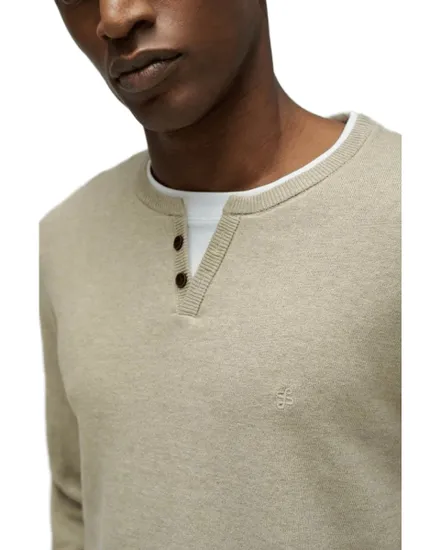 Pullover Homme Knit Henley Col Jersey