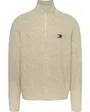 Pull col zip Homme TJM REG 1/4 ZIP RAGL Beige