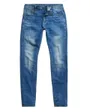 Jean Homme REVEND SKINNY Bleu Moyen Medium Indigo Aged