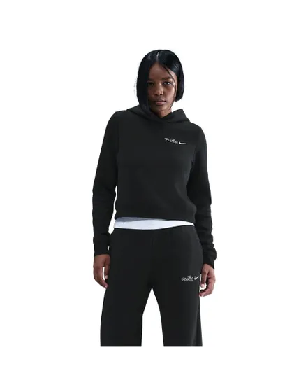 Sweat à capuche Femme W NSW PHNX FLC SHRUNKEN HOODIE Noir