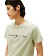 T-shirt col rond Homme TOMMY LOGO TEE Vert Sauge