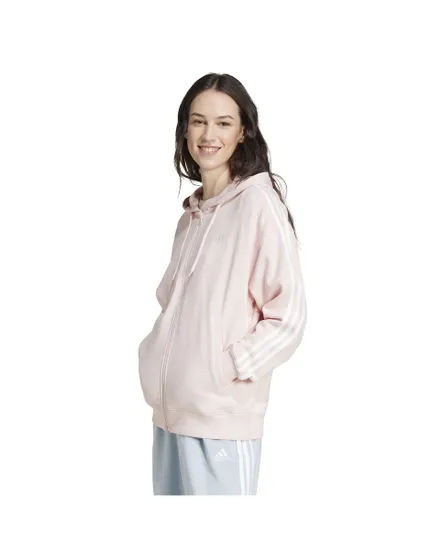 Sweat zip à capuche Femme W 3S FT FZ O HD Rose