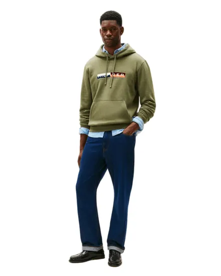 Sweat à capuche Homme TH COLOUR BLOCK GRAPHIC HOODIE Vert
