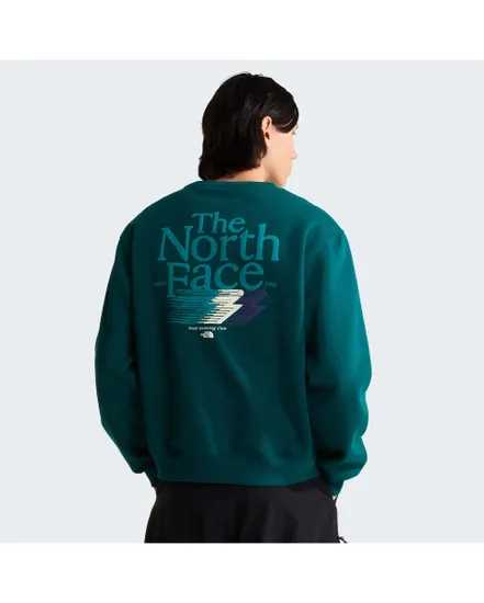 Sweat Homme M RETRO TRAIL RELAXED CREW - GRAPH Vert
