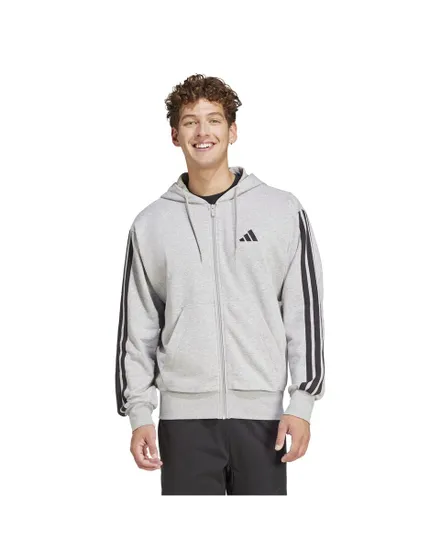 Sweat zip à capuche Homme M 3S FT FZ HD Gris