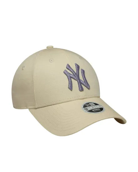 Casquette Femme Yankees Métallique Beige