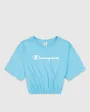 T-shirt manches courtes Femme CREWNECK CROPTOP Bleu