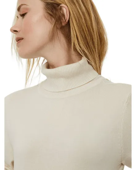Pull col roulé Femme VMGLORY LS ROLLNECK BLOUSE GA NOOS Écru
