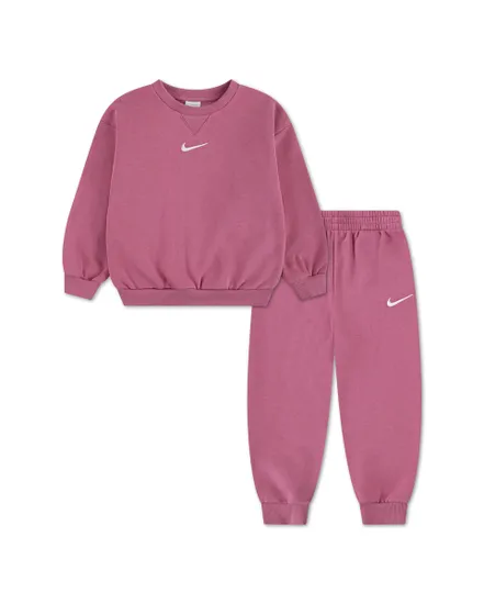 Ensemble de survetement Enfant NKN ESSENTIAL FLEECE CREW SET Rose