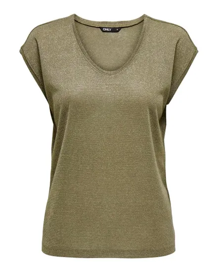 ONLSILVERY S/S V NECK LUREX TOP JRS NOOS
