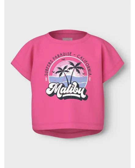 T-shirt manches courtes Enfant NKFVILMA CAPSL CROP TOP F1 NOOS Violet