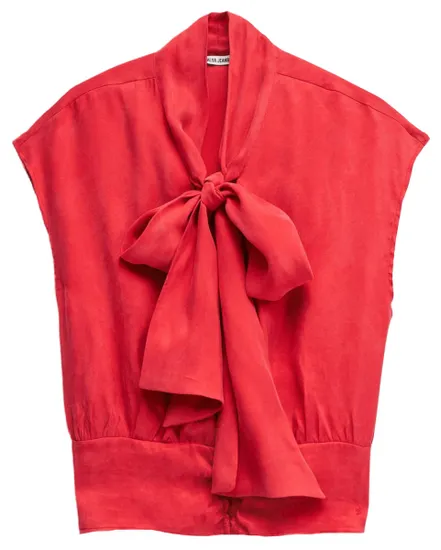 Blouse Corset Femme Rouge Salsa