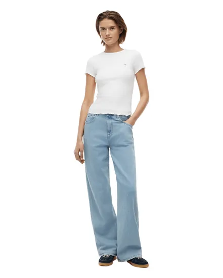 T-Shirt Manches Courtes Femme TJW Slim Lettuce Edge Rib SS