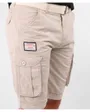 Short Homme BERMUDA RAYE CEINTURE INTEGREE Beige