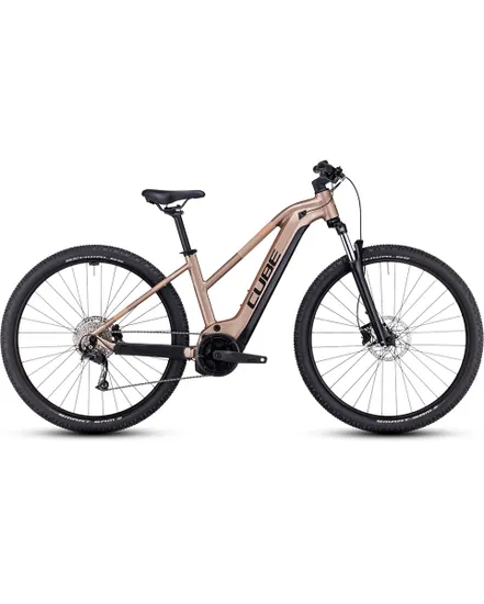 VTT électrique semi rigide Femme REACTION HYBRID PERFORMANCE 500 Marron/Orange