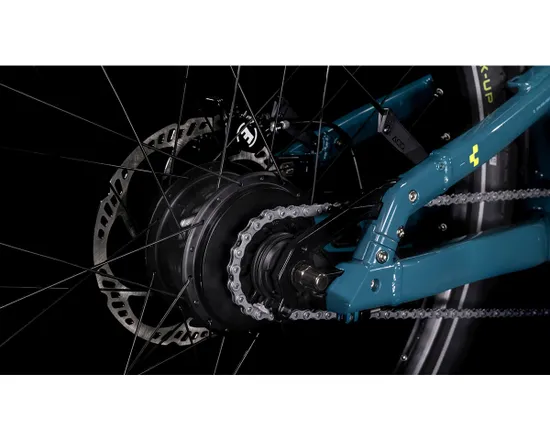 Vélo électrique cargo CARGO HYBRID 500 Bleu/Jaune Citron