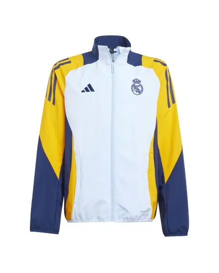 Veste zip football Enfant REAL PRE JKT Y Bleu