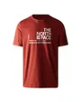 T-shirt manches courtes Homme M FOUNDATION GRAPHIC TEE S/S - EU Rouge