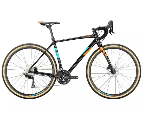 Vélo Gravel Homme GRV 6.0 Noir/Orange/Turquoise