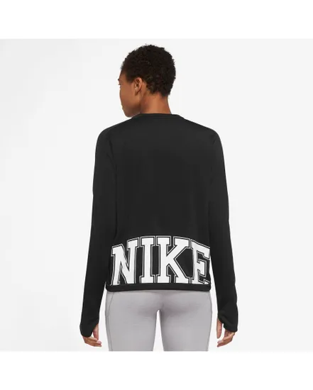 Sweatshirt manches longues Femme W NK DF SWOOSH RUN PACER MDLYR Noir