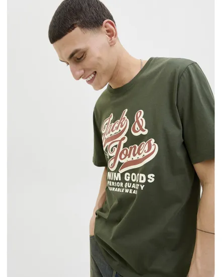 T-shirt Homme JJELOGO TEE SS O-NECK 2 COL AW25 SN Vert