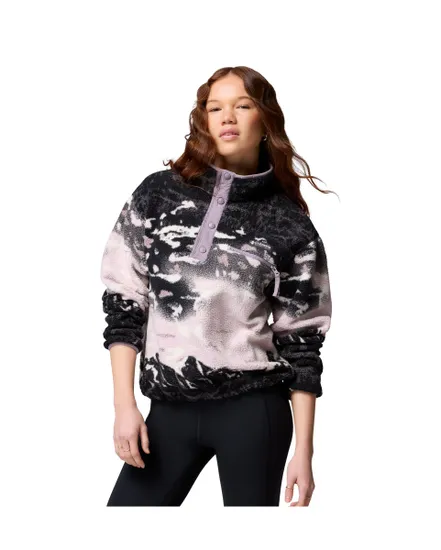 Polaire Femme HELVETIA II PRINTED CROPPED HALF SNAP Violet