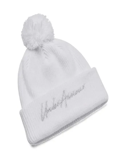 Bonnet Enfant UA HALFTIME POM Blanc