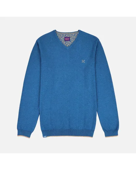 PULL ESSENTIEL COL V Homme Bleu