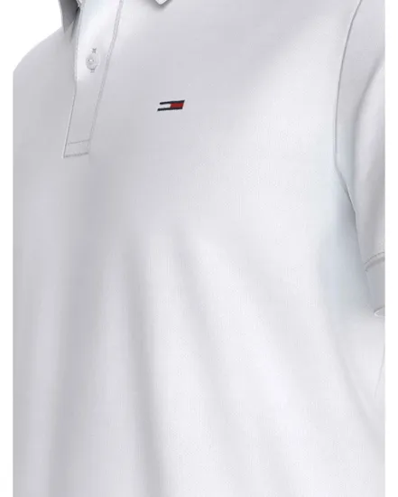 Polo Homme TJM SLIM PLACKET POL Blanc