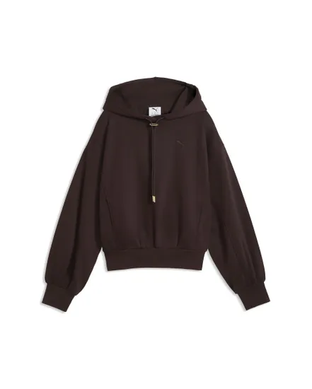 Sweat à capuche Femme HER RELAXED HOODIE FL Marron