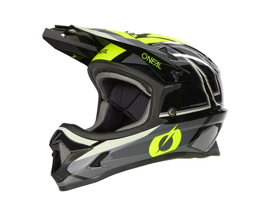 Casque intégral Unisexe SONUS SPLIT Noir/Jaune Néon