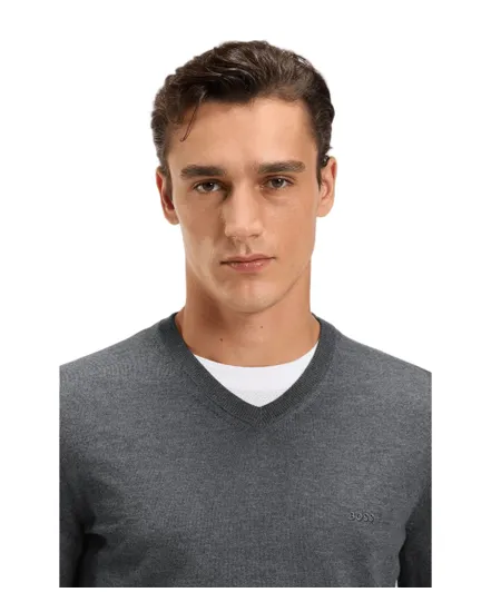 Pull col V Homme BARAM-L Gris Medium