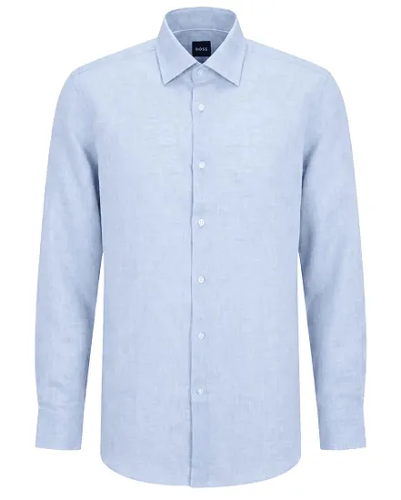 Chemise Homme BOSS Lin Bleu