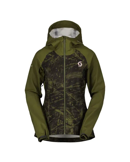 Veste imperméable Femme TRAIL STORM WATERPROOF Vert Sapin/Noir