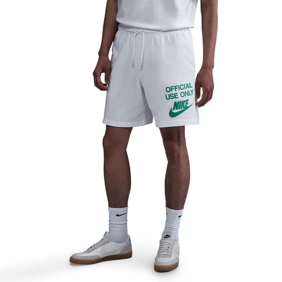 Short Homme M NK CLUB KNIT SHORT OFFICIAL Blanc