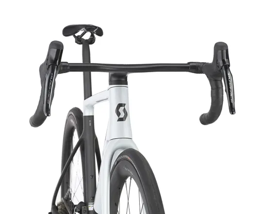 Vélo de route Unisexe ADDICT RC PRO Blanc Cumulus/Noir Carbone