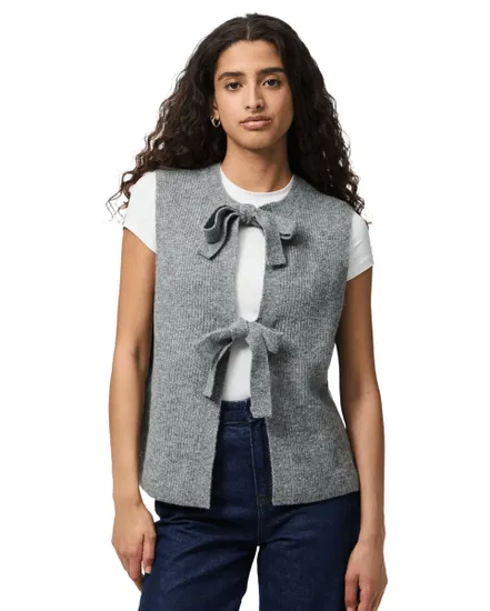 Gilet Femme Pcsilly Sl Rev Tie Vest