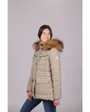 Parka à capuche et fausse fourrure femme Femme VESTE Beige