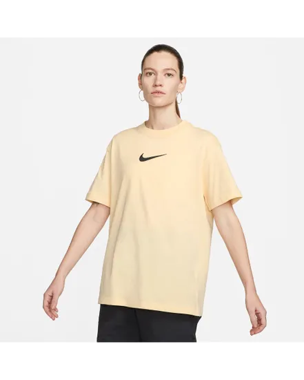 T-shirt manches courtes Femme W NSW TEE BF MS Beige