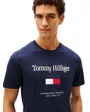 T-shirt col rond Homme TOMMY EMBRO FLAG TEE Bleu Marine