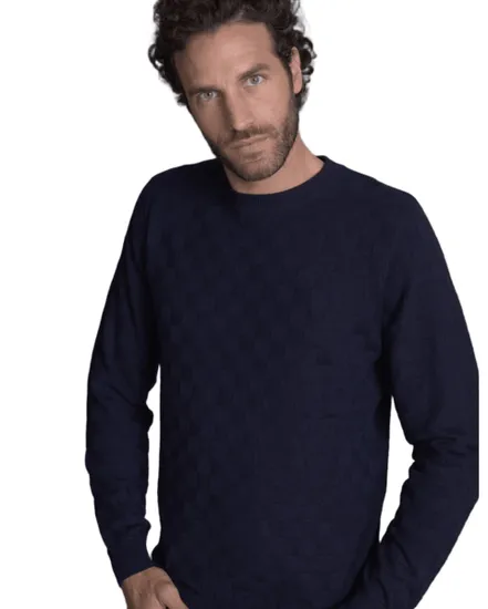 Pull col rond Homme TONFLAINE Bleu Nuit