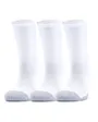 Lot de 3 paires de chaussettes Unisexe UA HEATGEAR CREW 3PK Blanc