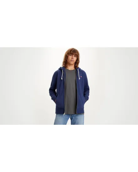 Sweat a capuche manches longues Homme NEW ORIGINAL ZIP UP Bleu