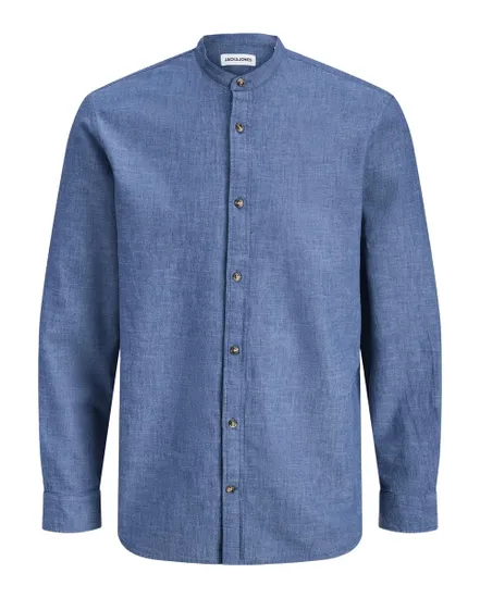 Chemise Homme Lin Blend Col Mandarin